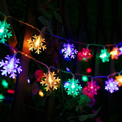 10M Snowflake String Lights 100 LED Multicolour