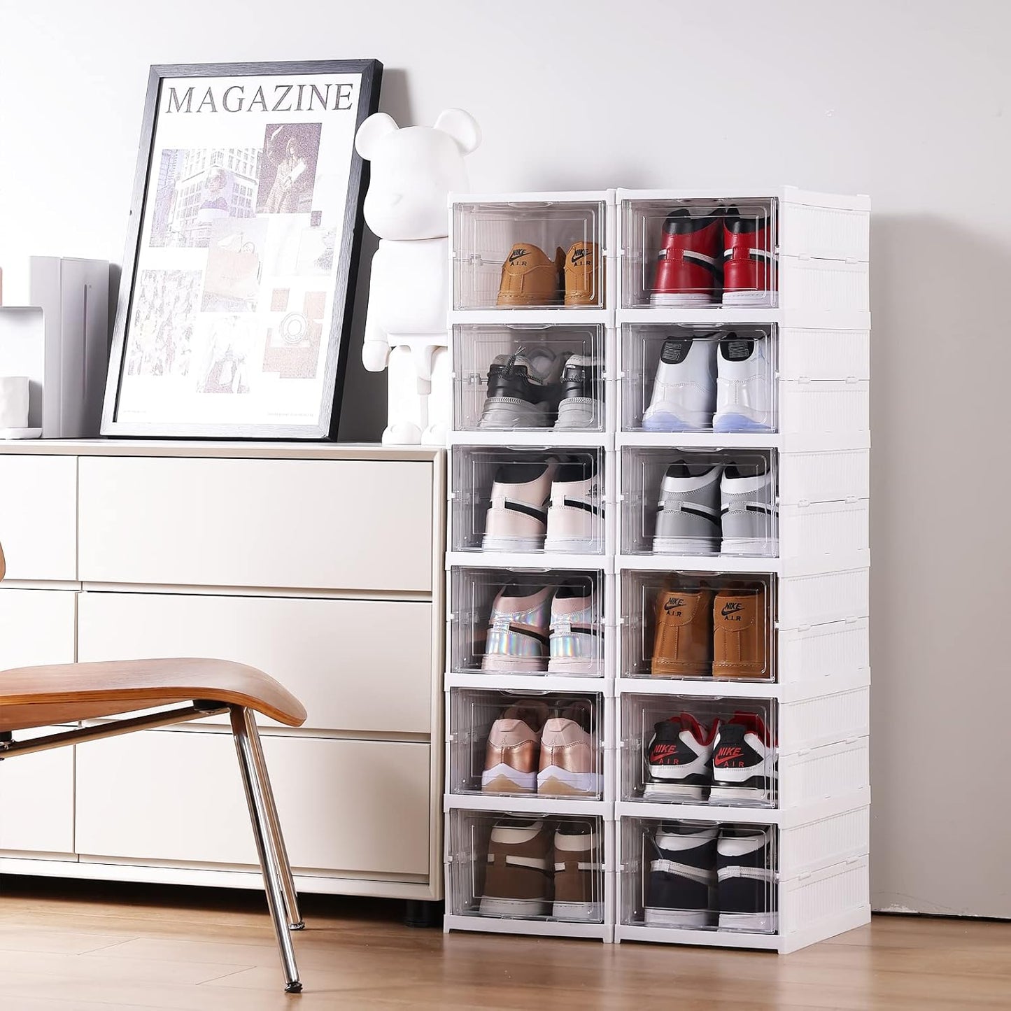 ClearView 6-Tier Shoe Rack