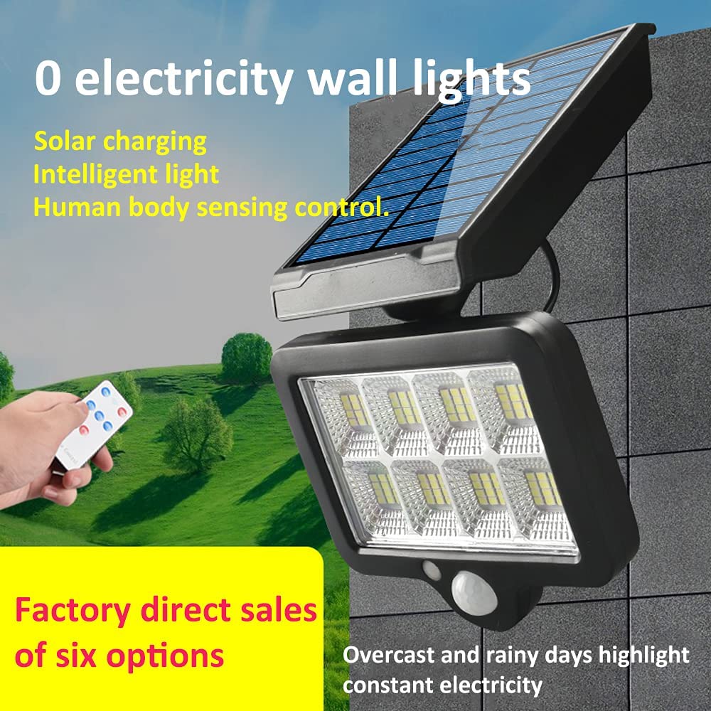 3 Modes Remote Control Solar Wall Light