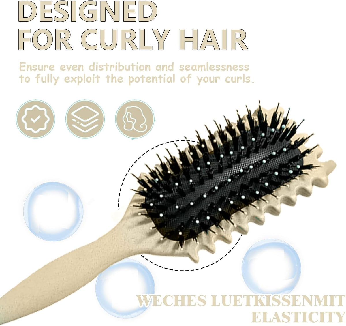 Luxury Curl Styling Brush – Detangling Styling Tool