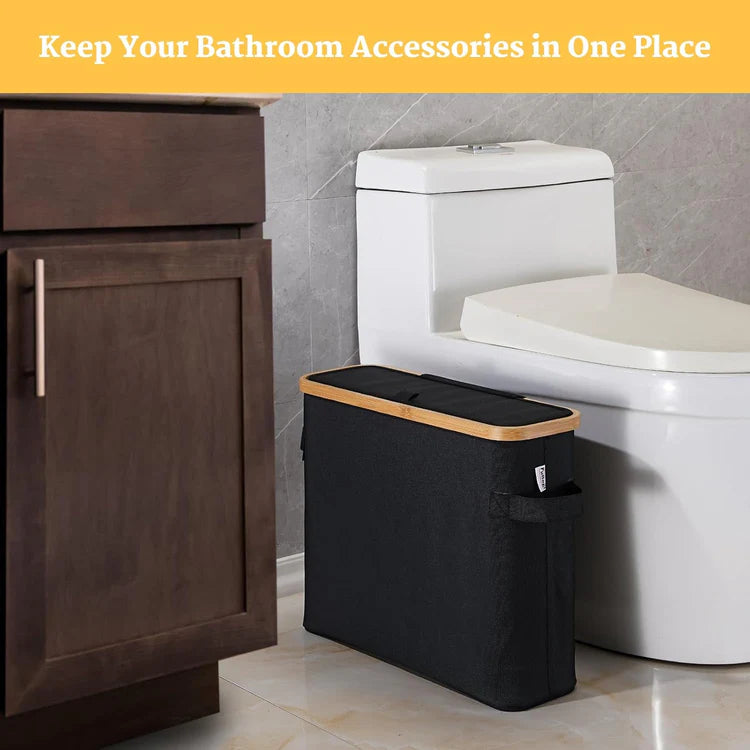 HideAway Bamboo Toilet Paper Storage Bin