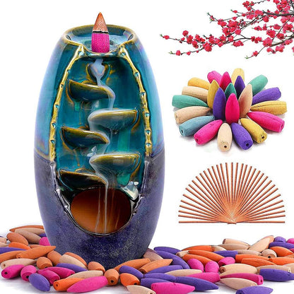 Ceramic Incense Waterfall Burner