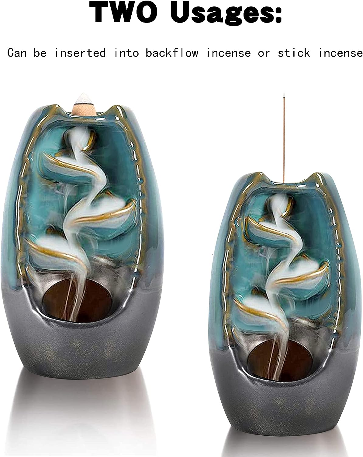 Ceramic Incense Waterfall Burner