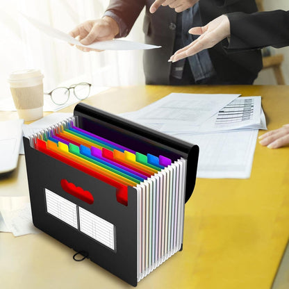 A4 Accordion Expandable Document Folder - 12 Color Coded Slots