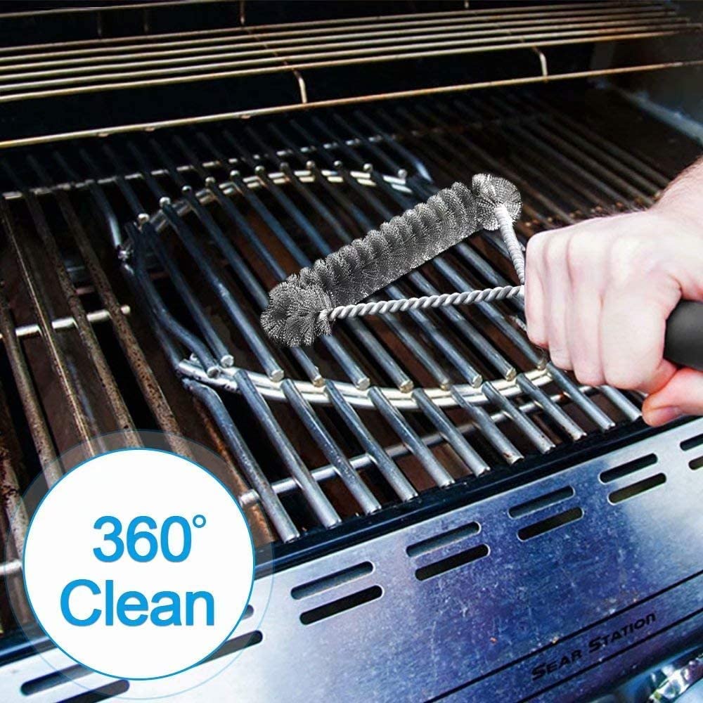 Stainless Steel Wire Bristles Grill Cleaning Brush