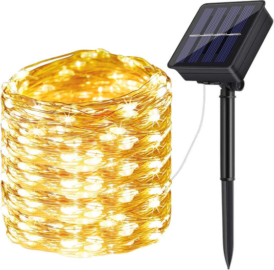 20M Solar LED string Light - Warm White