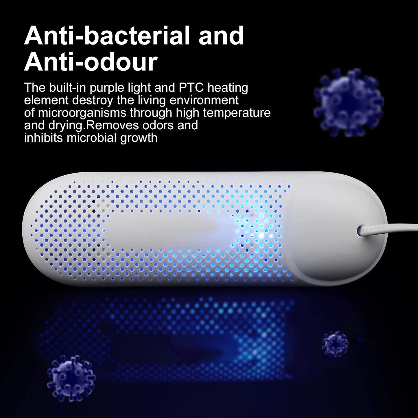 Portable Shoe Dryer - Purple Light