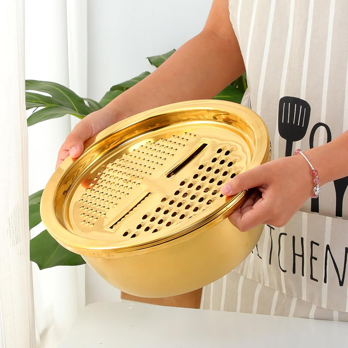 ChefMate 3‑in‑1 Stainless Steel Colander Se
