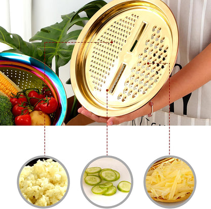 ChefMate 3‑in‑1 Stainless Steel Colander Se