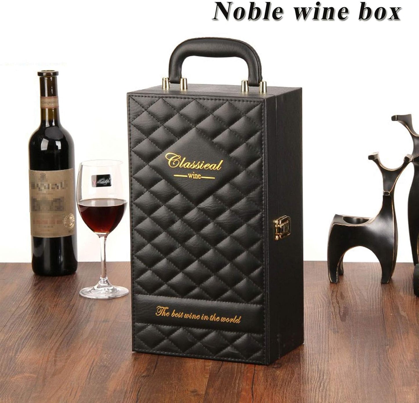 Luxury Pu Leather Wine Gift Box with 4 Accessories