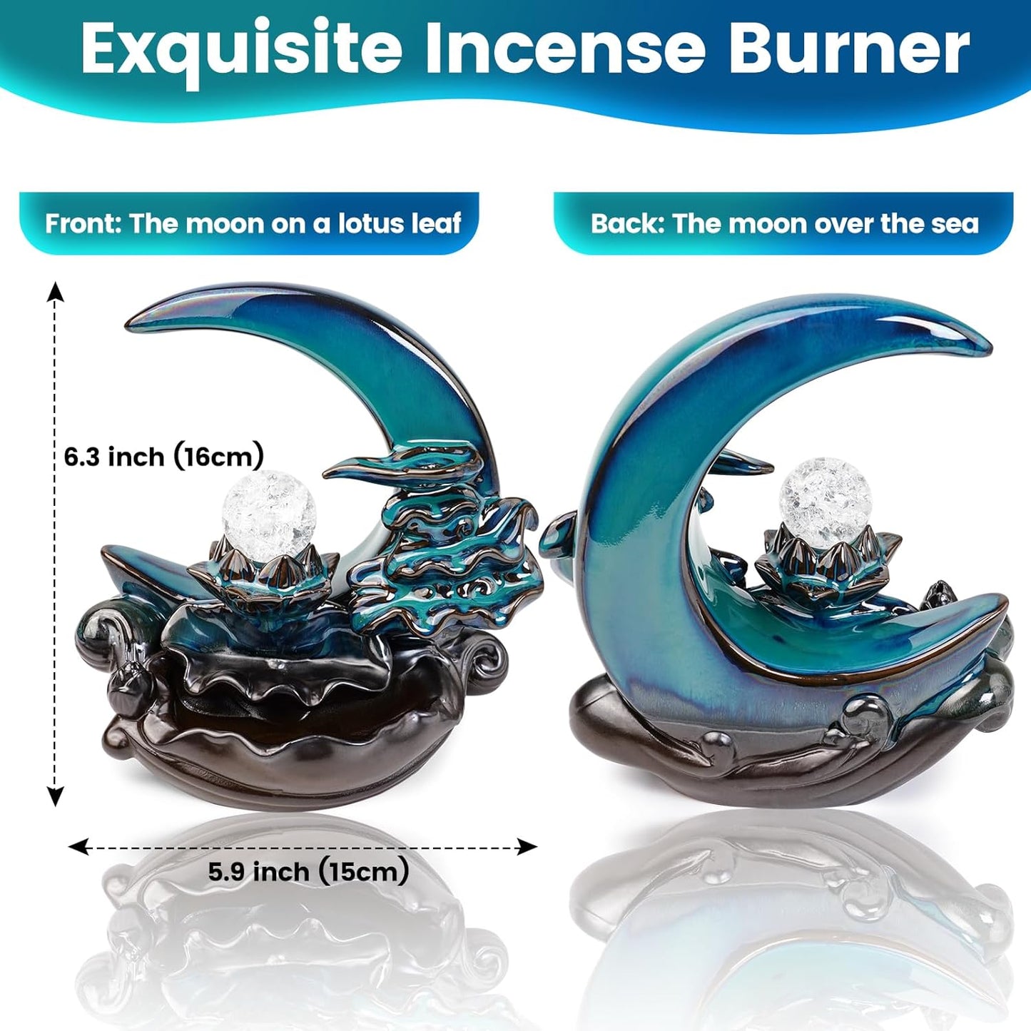 Crescent Dream Backflow Incense Burner