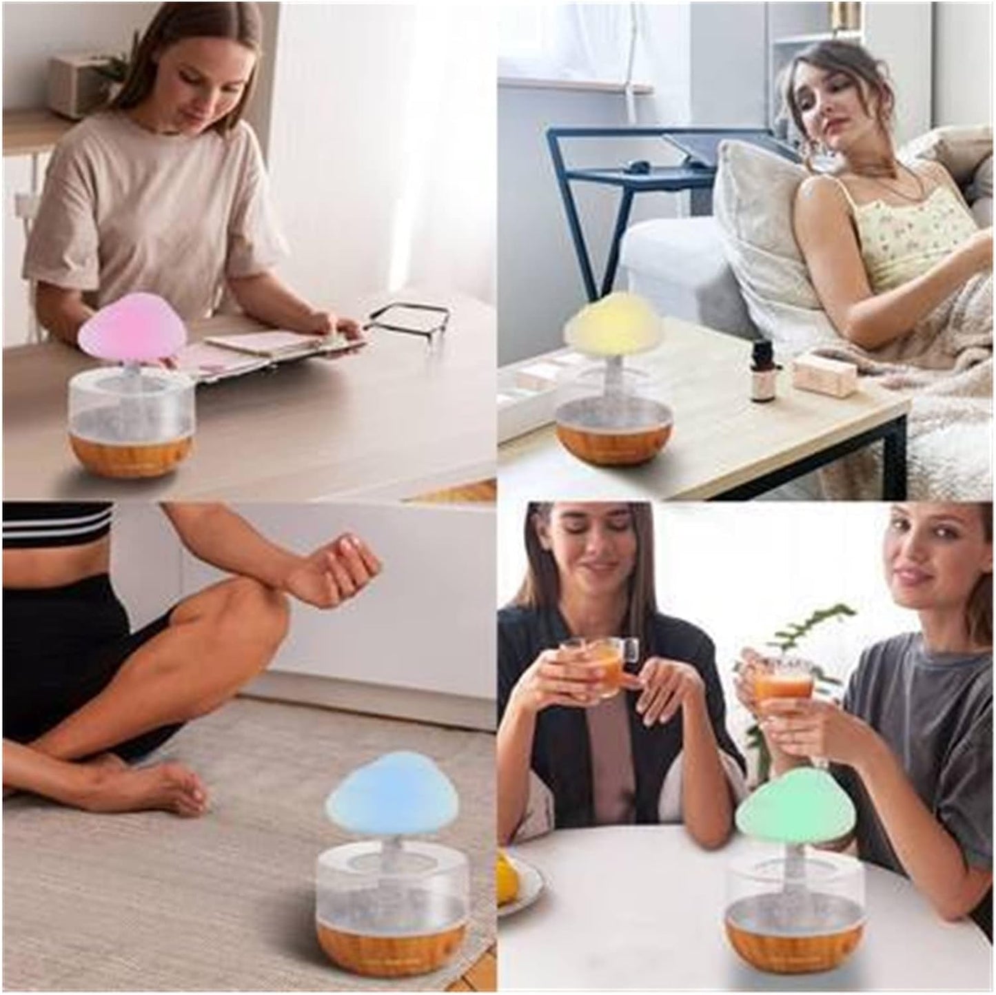 Creative Raindrop Colourful Humidifier - Rechargeable