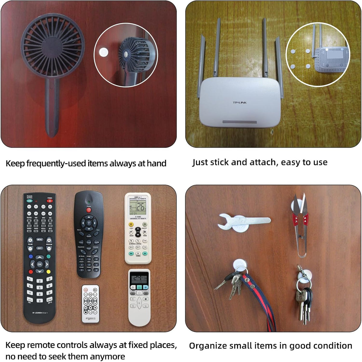 Magnetic Remote Control Holder – No-Drill Wall Mount with Adhesive Backing
