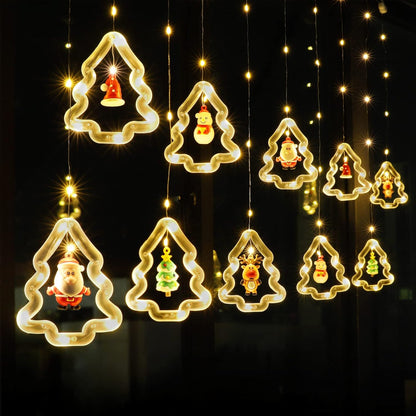 FestivaGlow Christmas Curtain String Lights – 3M, 120 LEDs, USB Powered, Remote Controlled