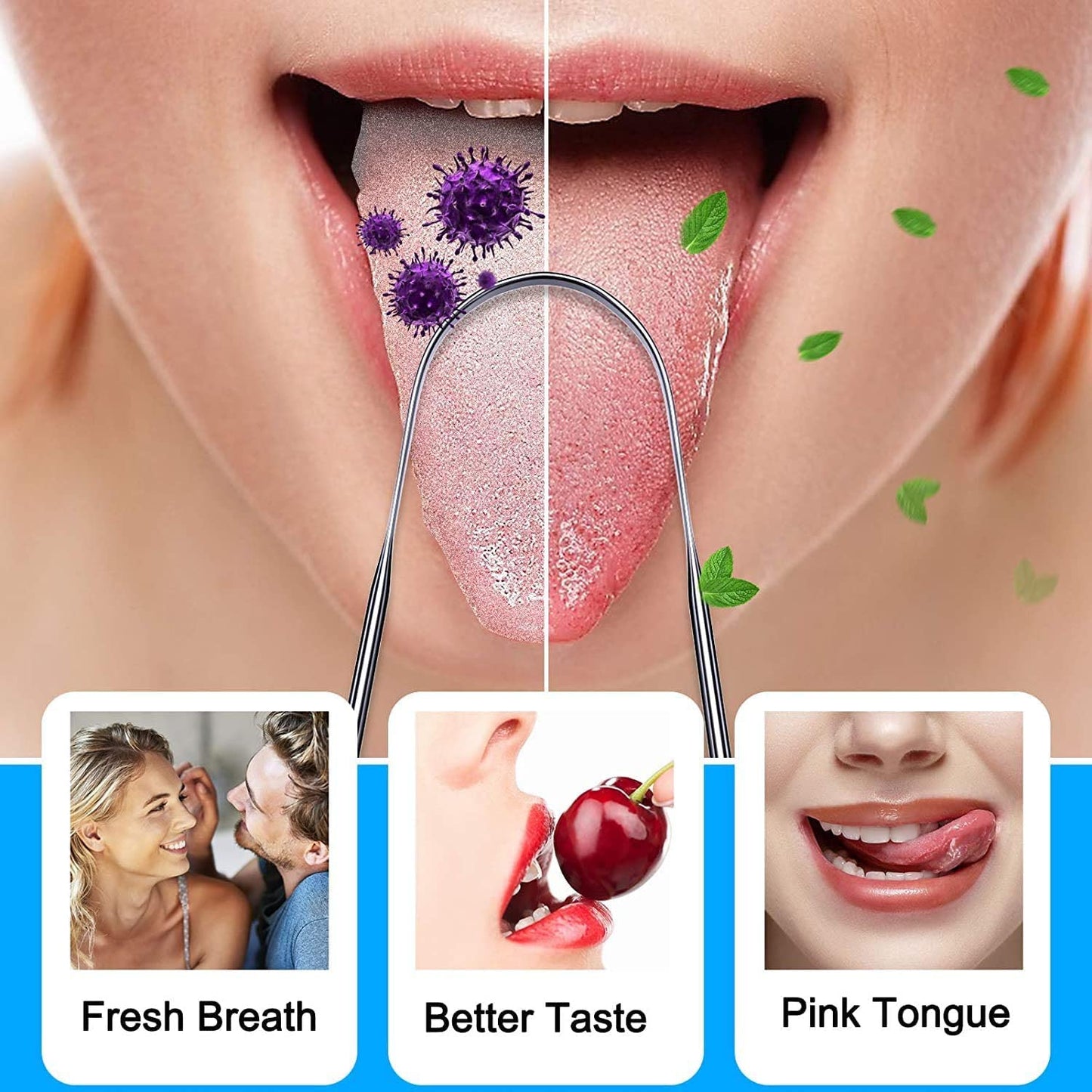 Professional Surgical Grade Stainless Steel Tongue Scrapper