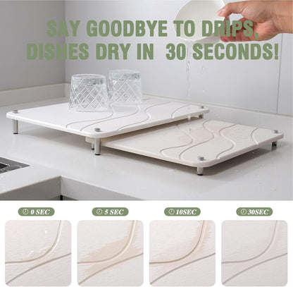 QuickDry Stone Dish Mat Set