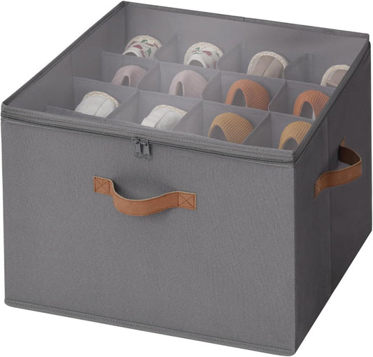 Foldable Shoe Cubby Organizer – Holds Up to 16 Pairs