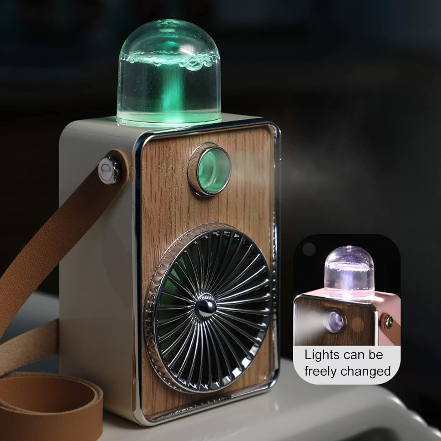 Mini Retro Rechargeable Mist Cooling Fan