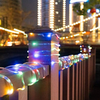 Solar Outdoor PVC Tube String Light -  200 LEDs, Copper Wire, IP65 Waterproof