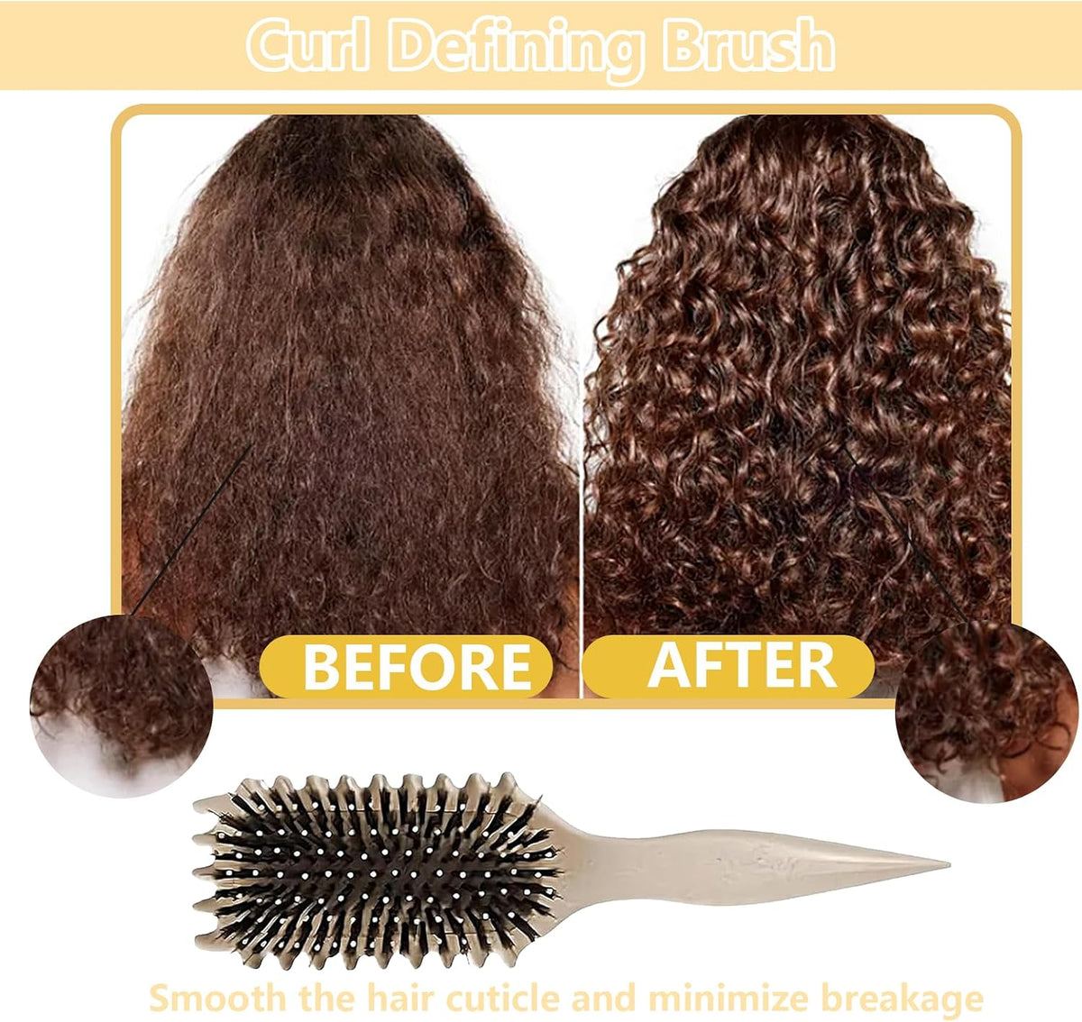 Luxury Curl Styling Brush – Detangling Styling Tool