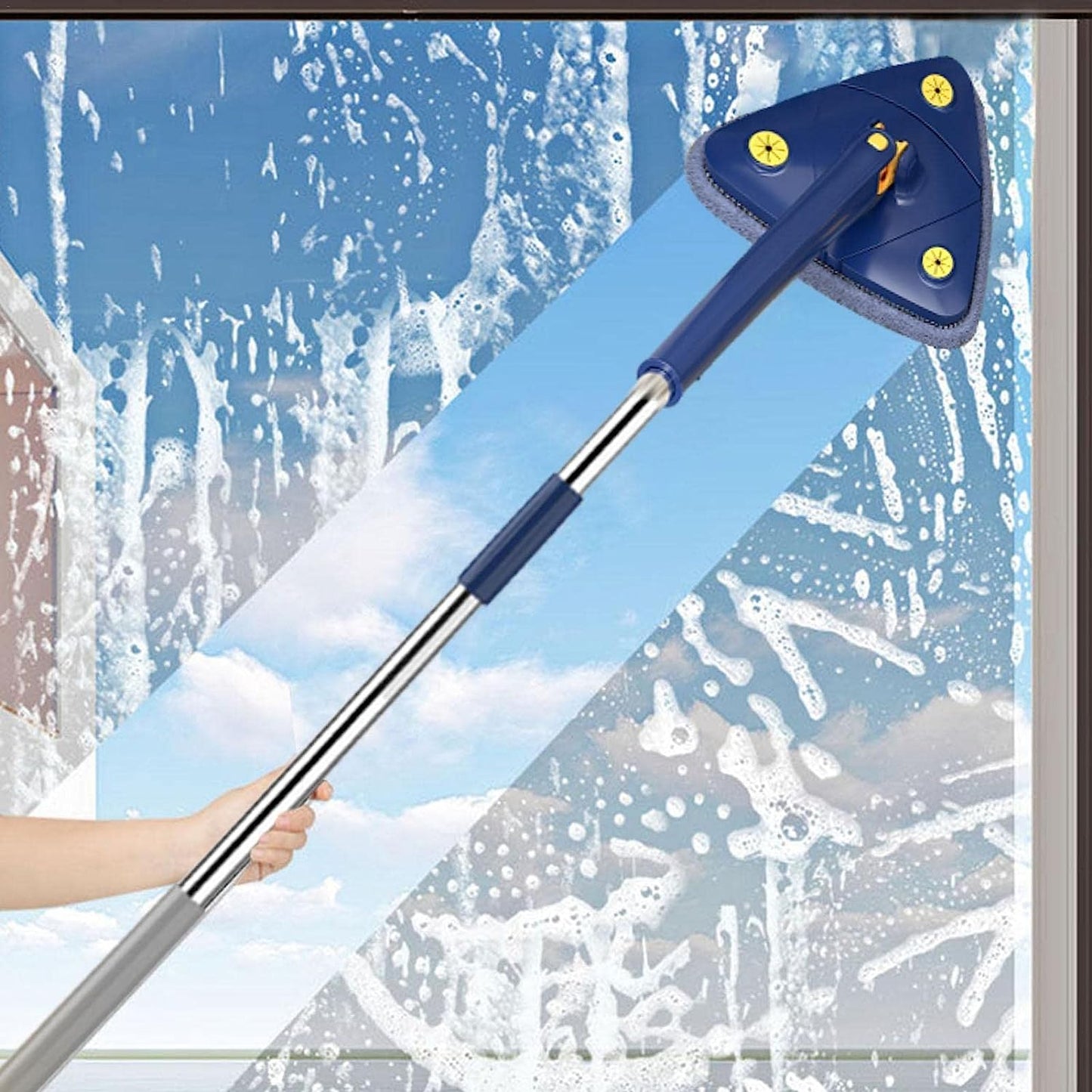 Triangle Shaped 360° Rotatable Adjustable Cleaning Mop