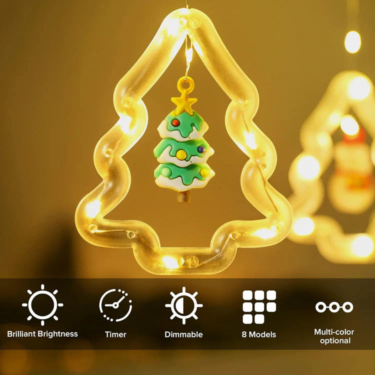 FestivaGlow Christmas Curtain String Lights – 3M, 120 LEDs, USB Powered, Remote Controlled