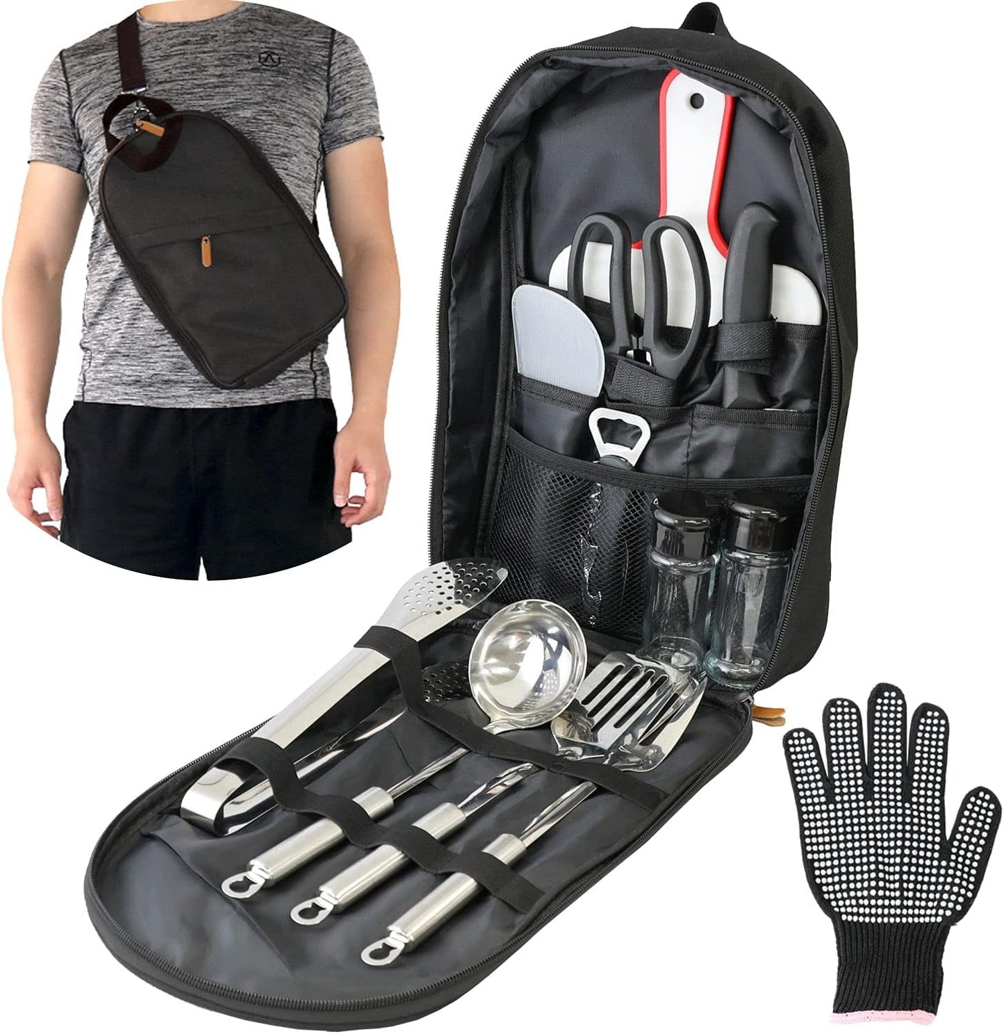 13 Piece Travel BBQ Tools Set