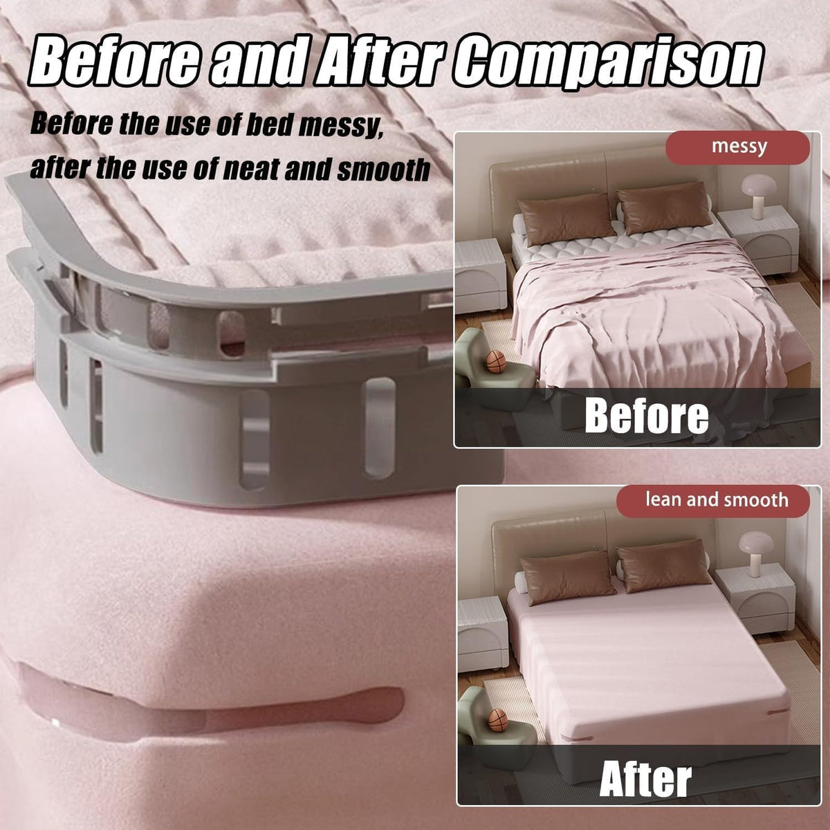 Bed Sheet Holder – Corner Locking Clips