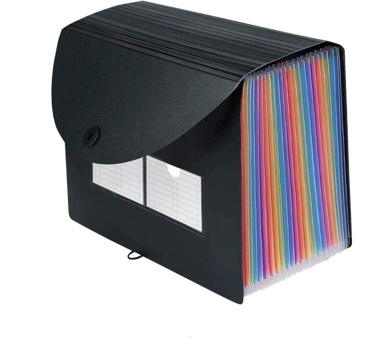 A4 Accordion Expandable Document Folder - 24 Color Coded Slots