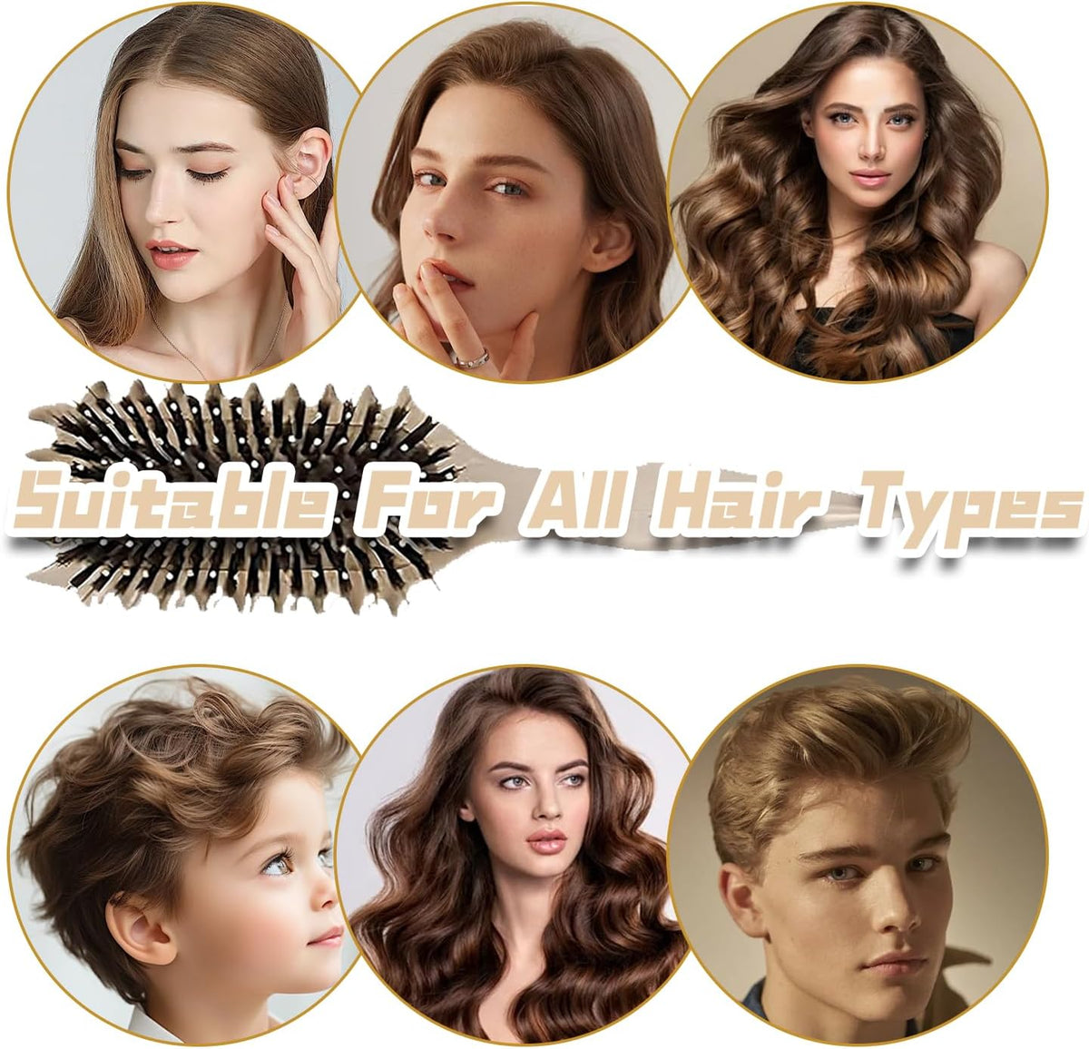 Luxury Curl Styling Brush – Detangling Styling Tool