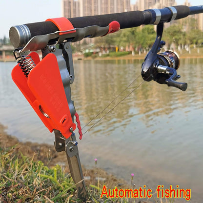 Automatic Double Spring Fishing Rod Holder, Stainless Steel Rod Stand