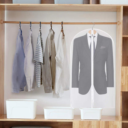 Lightweight Clear Full Zipper Garment Bags - 5 Pack