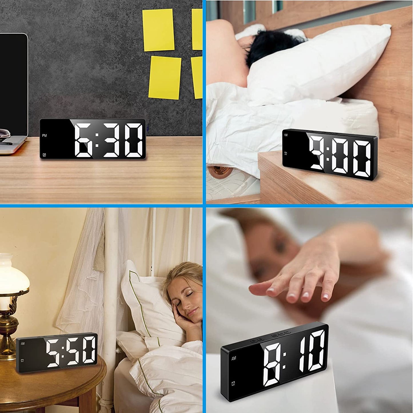 Modern Minimalist LED Clock Mirror