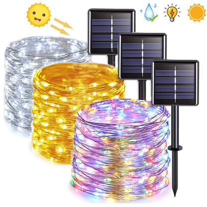 20M Solar LED string Light - Warm White