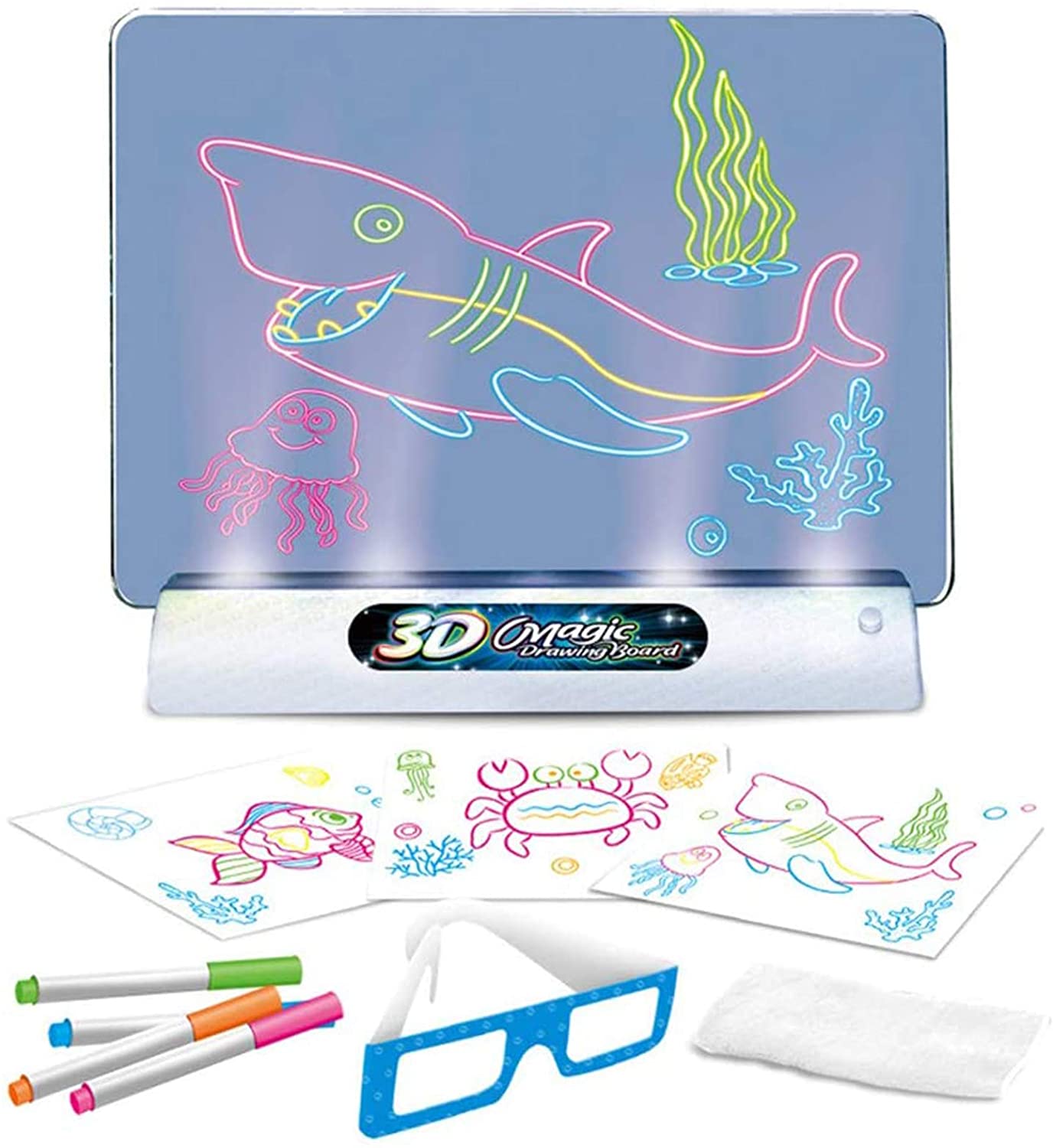 3D Magic Drawing Board (With 3D Glasses)