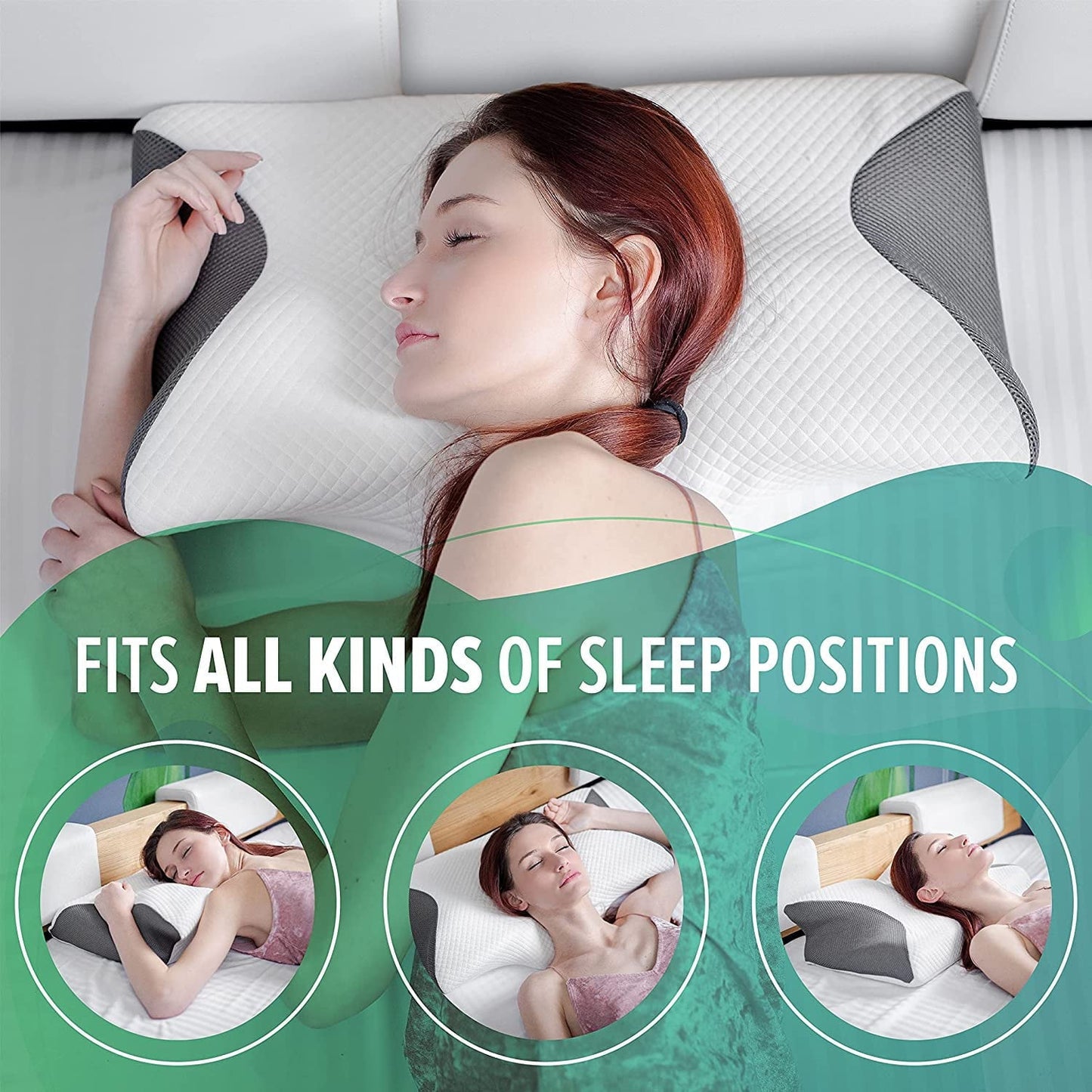 Cervical Memory Foam Carbon Snore Pillow