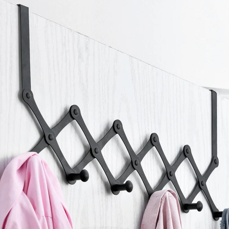 Over-The-Door Hook – Foldable Coat Rack, Heavy-Duty Stainless Steel 6 Hooks