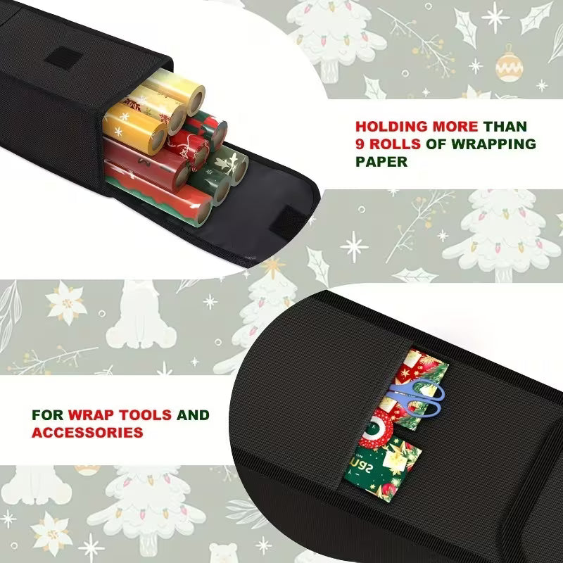 Christmas Wrapping Paper Storage Bag – Oxford Fabric Organizer