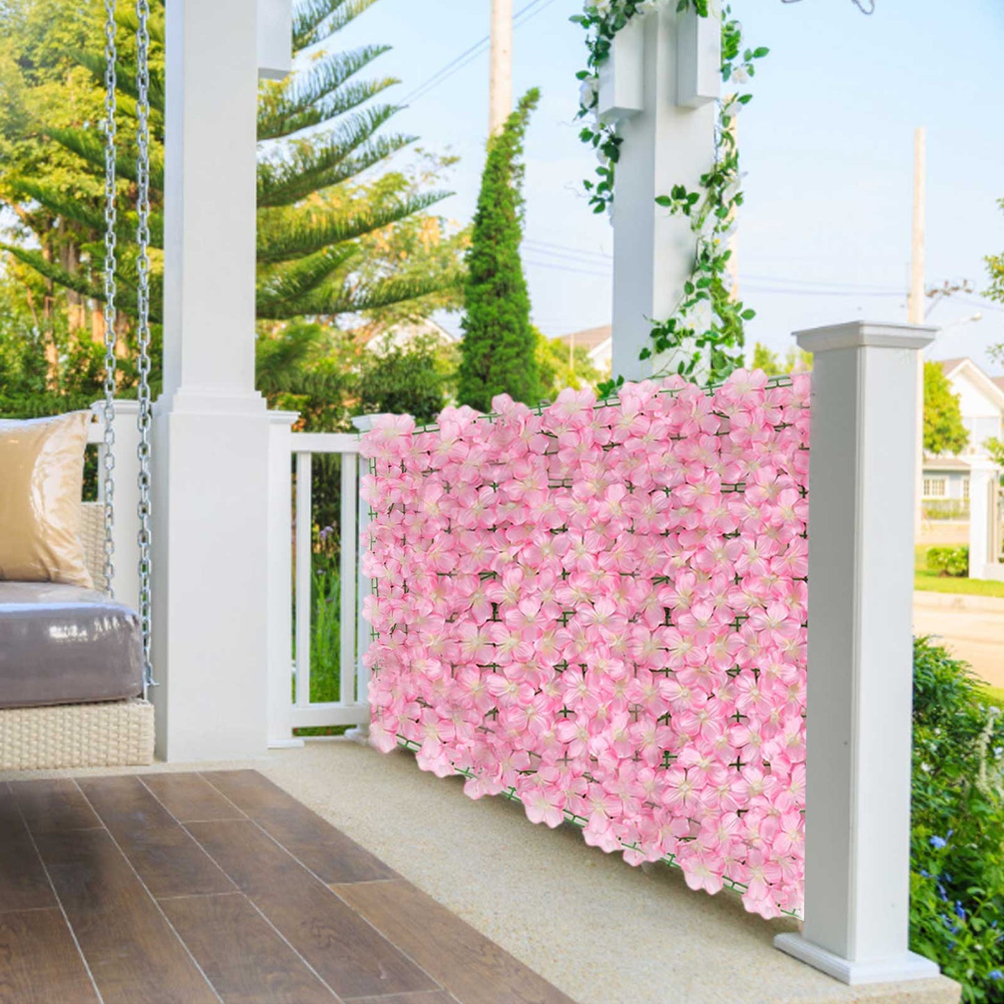 Artificial Flower Fence Trellis 3mx1m