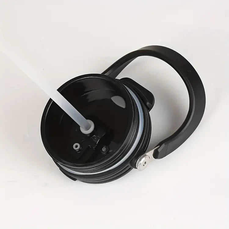 890ml Double Wall 2 in 1 - Straw or Sip with Carry Handle Flask