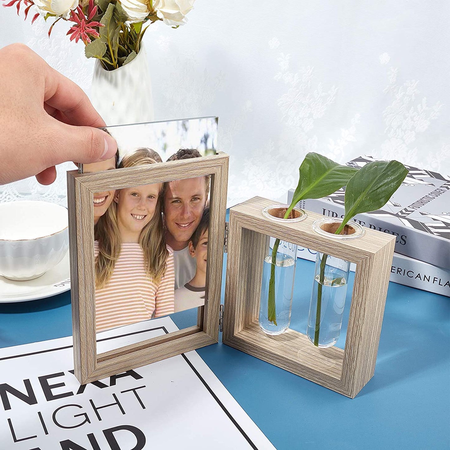 Picture Frame and Plant Vase Combo