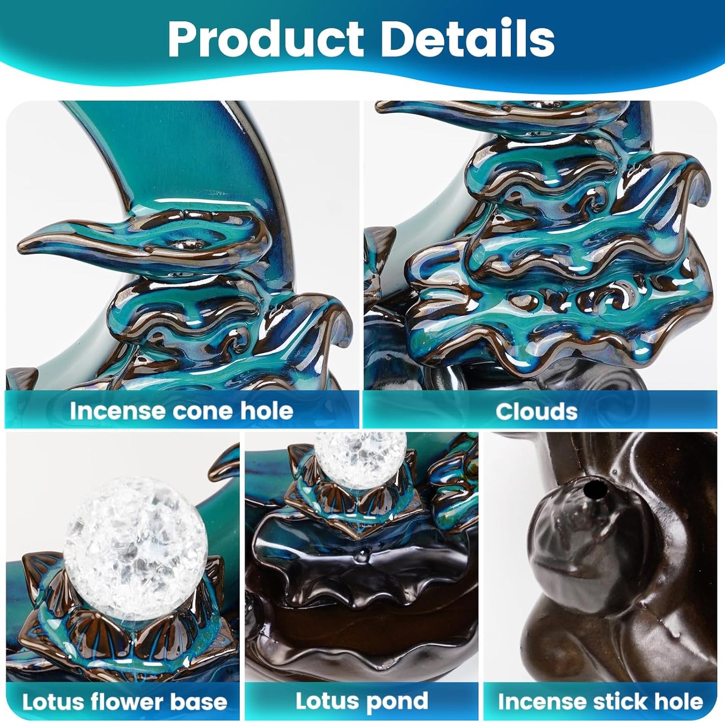 Crescent Dream Backflow Incense Burner