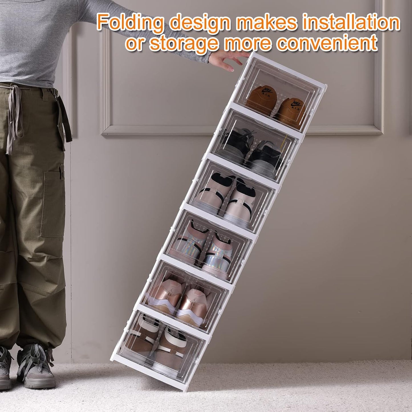 ClearView 6-Tier Shoe Rack