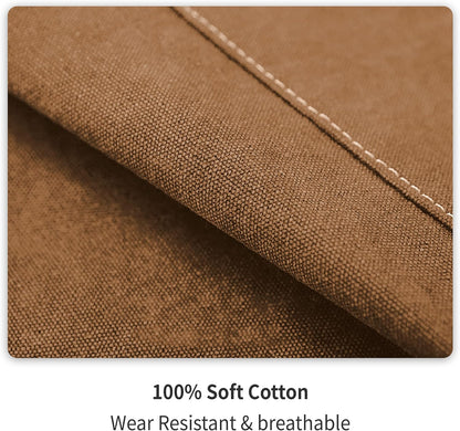 Canvas Apron Adjustable Cross-Back straps with Three Pockets