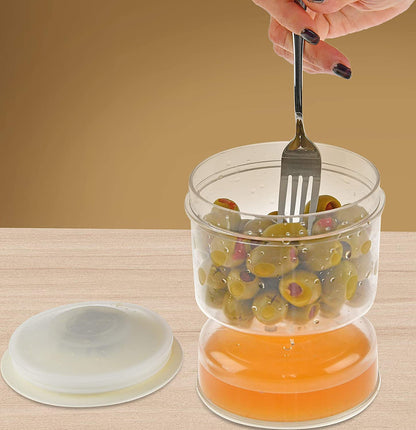 Hourglas Juice Separator Pickle And Olives Jar