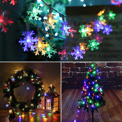 10M Snowflake String Lights 100 LED Multicolour