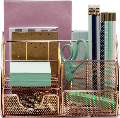 Rose Gold Desk Organizer