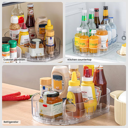 ClearSpin Rectangular Lazy Susan Organizer