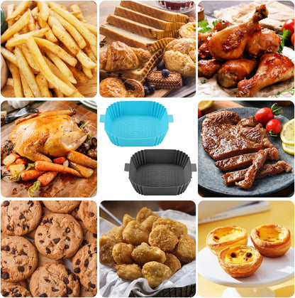 Square Silicone Air Fryer Liner 20cm