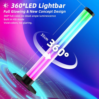 LED Light Bars – 360° Smart RGB Background Lighting